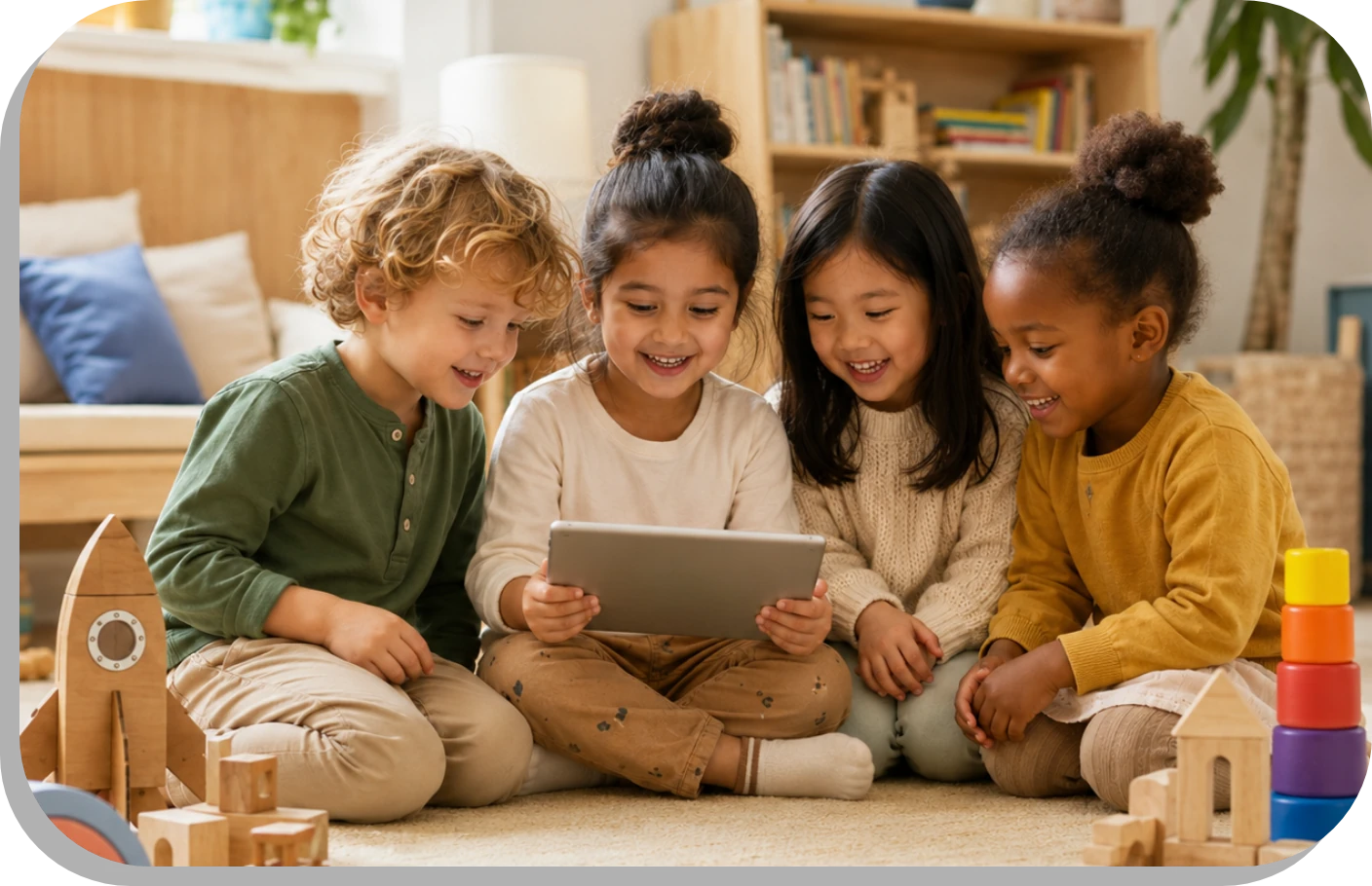 Children exploring an activity together