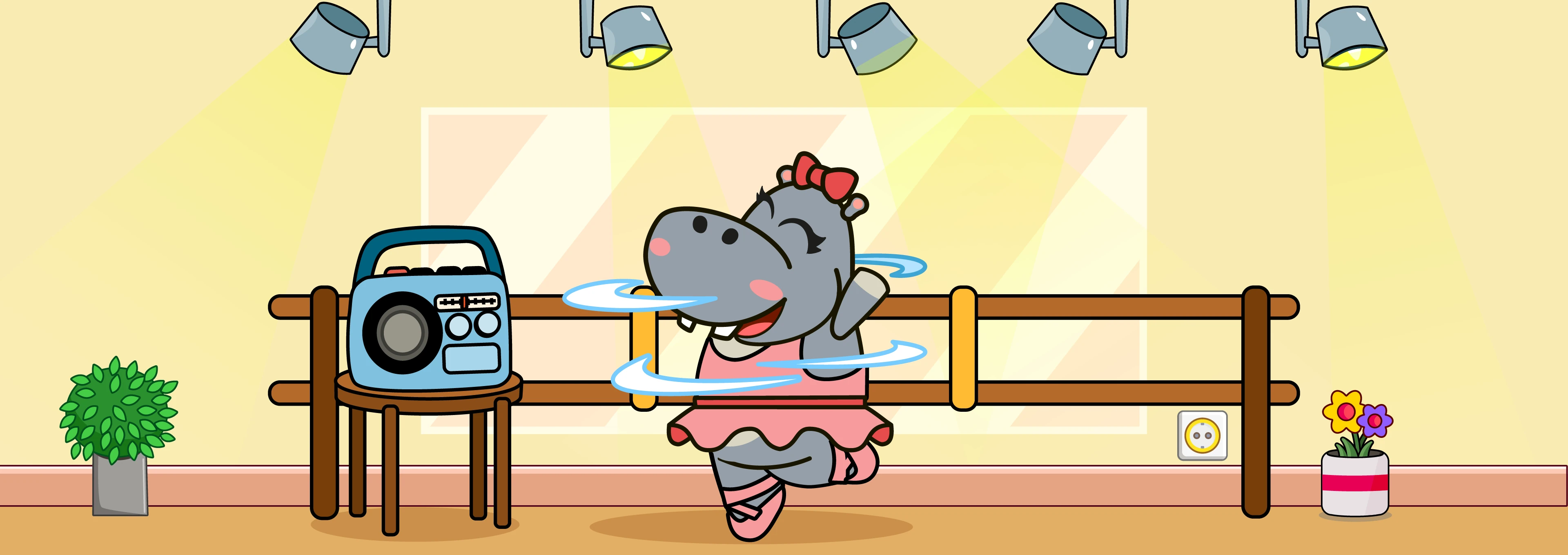 Luna the hippo — Tiny Minies’ spotlight ballerina